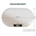 Electronic digital baby scale with LCD display and tare function, designed for accurate weighing of infants and toddlers.