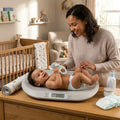 Digital baby scale by Everything Baby with LCD display and tare function, designed for accurate weight measurement of infants.