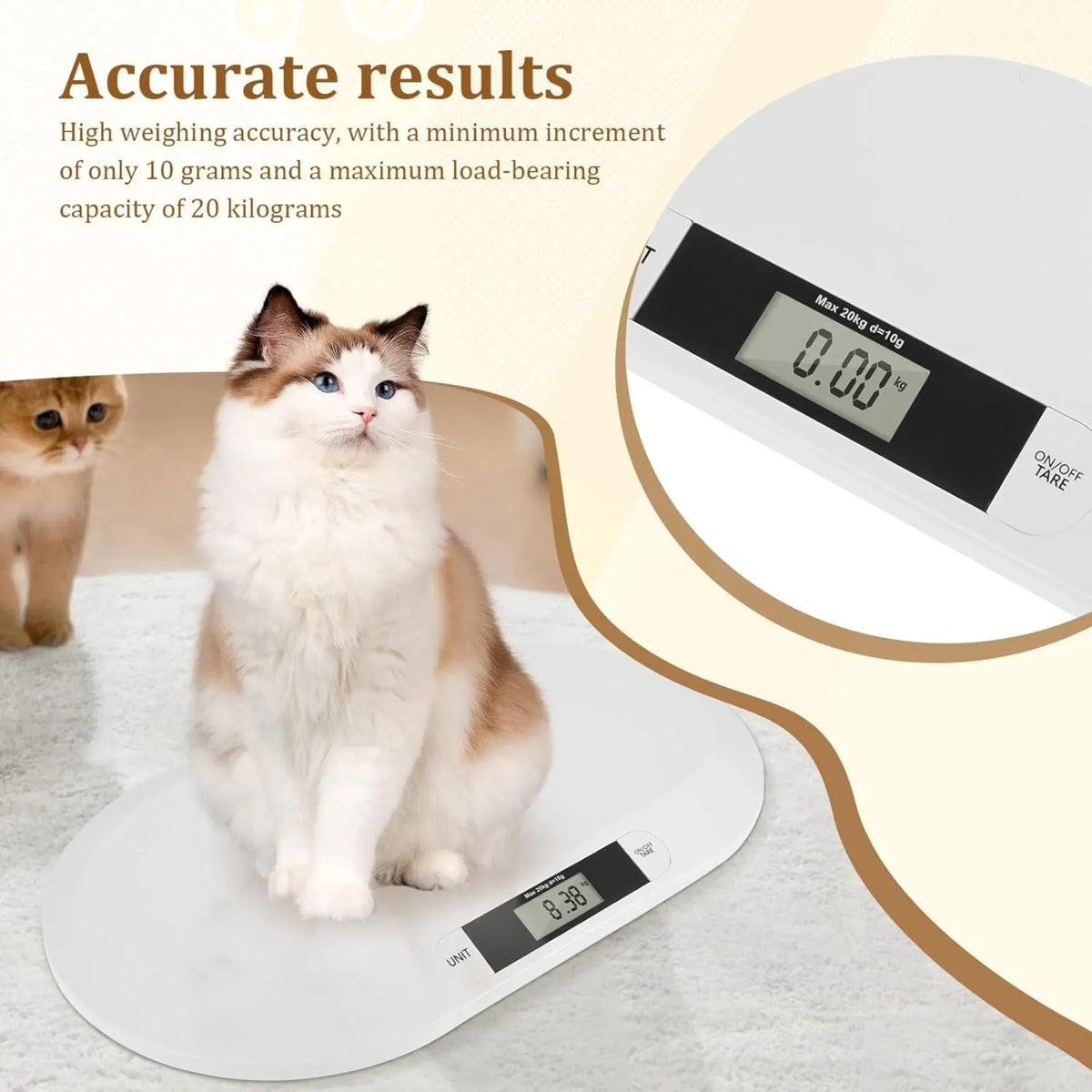 Electronic digital baby scale by Everything Baby with LCD display and tare function for accurate weighing of infants and toddlers.