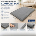 Grey Carla Home baby play mat 150x200cm with thick foam for crawling and tummy time, ideal for infants and toddlers.
