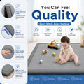 Grey Carla Home baby play mat with thick foam, 150x200cm, ideal for infants and crawling, from Everything Baby.