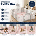 Pink Carla Home baby play mat with thick foam, 150x200cm crawling and activity mat for infants, from Everything Baby.