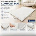 White Carla Home baby play mat with thick foam, 150x200cm crawling and activity mat for infants and toddlers.