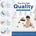 White Carla Home baby play mat with thick foam, 150x200cm crawling activity mat for infants, from Everything Baby.