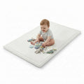White Carla Home baby play mat with thick foam, 150x200cm crawling mat for infants, ideal for soft play and tummy time.
