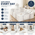White Carla Home baby play mat, 200x300cm thick foam crawling mat for infants, soft and safe activity toy for babies.