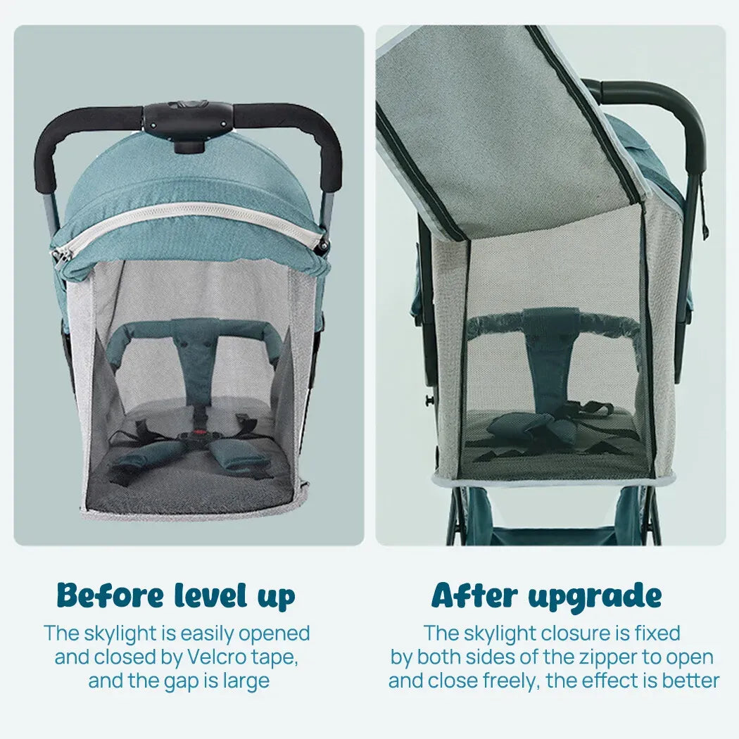 Lightweight black baby stroller by Everything Baby with easy fold design, suitable for travel and ages 0-5 years.