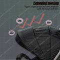 Black and grey lightweight compact baby stroller by Everything Baby, foldable travel pram for easy transport and comfort.