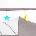 Blue auto-swing electric baby crib cradle with Bluetooth and lullabies, designed for infants, from Everything Baby.