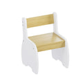 White 3-piece kids table and chairs set with storage, suitable for children, dimensions 60x60x48cm, from Everything Baby.