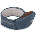 Lightweight blue adjustable baby carrier waist sling for infants and toddlers, with hip seat support for comfortable carrying.