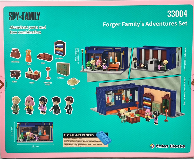 Kalos Spy X Family Forger Family's Adventure Building Block Set Tailor Shop