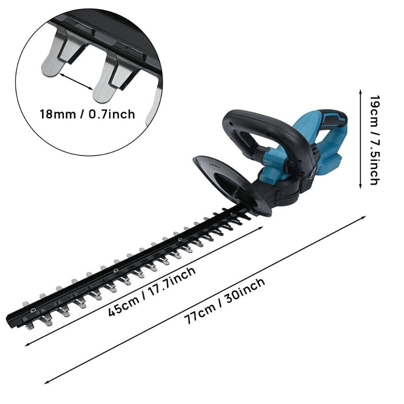 36V Cordless Electric Hedge Trimmer Garden Cutter Pruner W/ 1 Battery