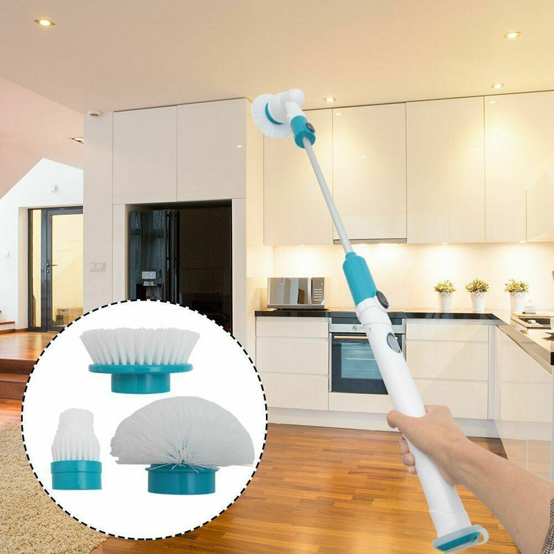 10PCS Rechargeable Spin Scrubber Electric Turbo Scrub Cleaning Brush Cordless Kit