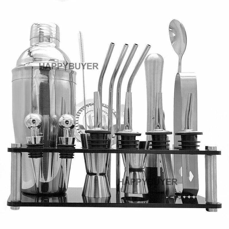 20Pcs Cocktail Shaker Set 750ml Martini Strainer Bartender Kit Bar Spirits Maker