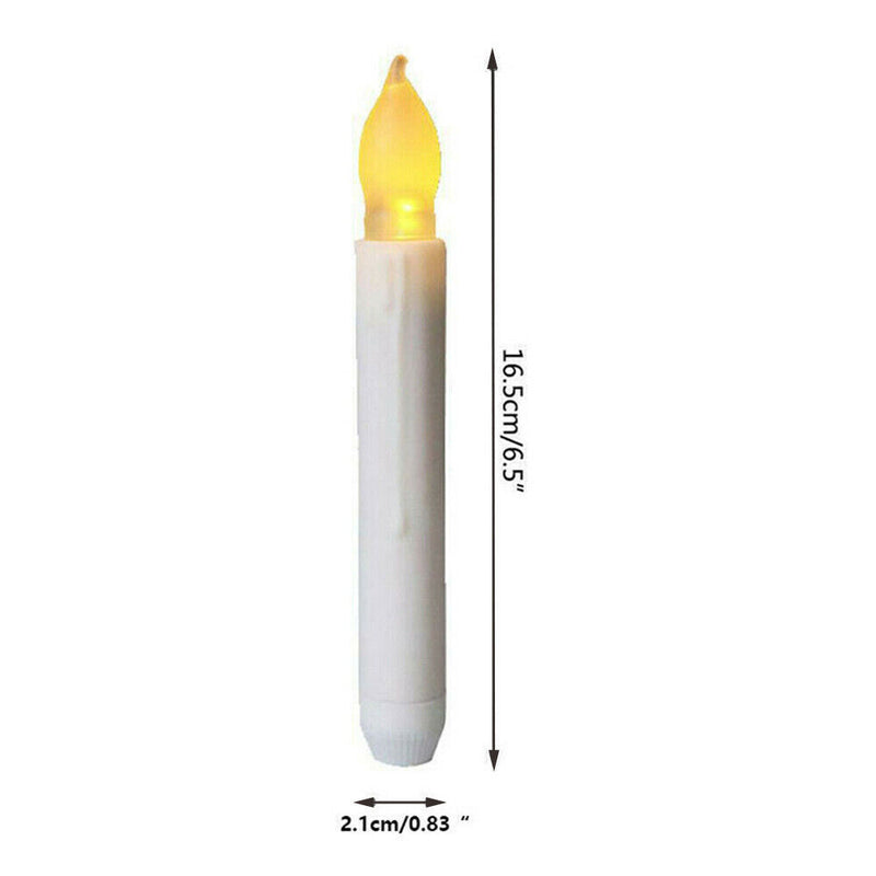 6XLED Flameless Candles Light Taper wih Battery Operated Party Wedding