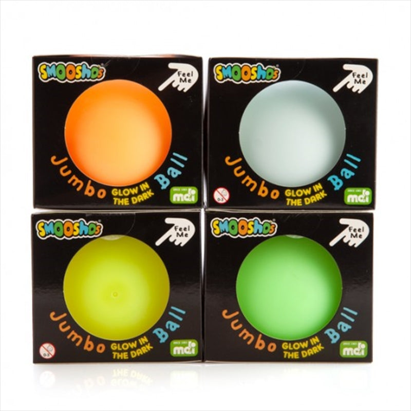 Bright glow-in-the-dark jumbo ball for kids by Everything Baby, soft and fun baby activity toy with vibrant colors.