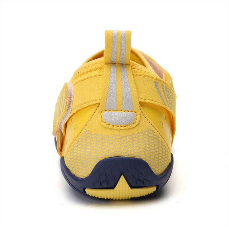 Men Women Water Shoes Barefoot Quick Dry Aqua Sports Shoes - Yellow Size EU38 = US5