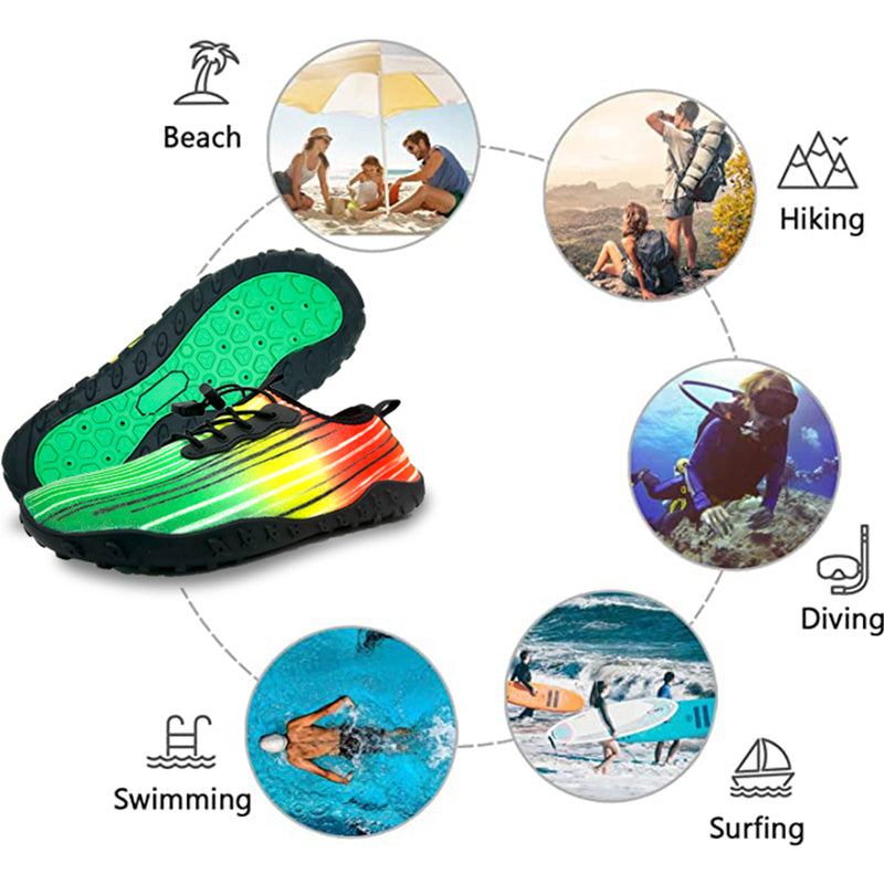 Water Shoes for Men and Women Soft Breathable Slip-on Aqua Shoes Aqua Socks for Swim Beach Pool Surf Yoga (Green Size US 6.5)