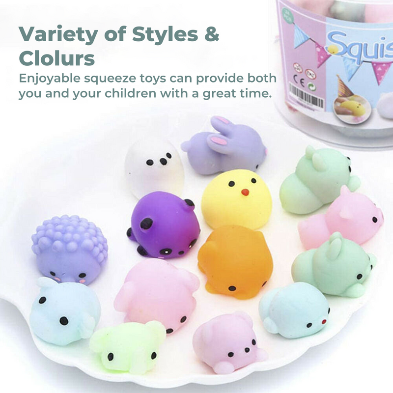 GOMINIMO Mochi Squishy Toy 64pcs for Kids Party Favors