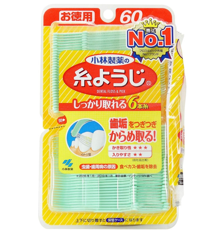 [6-PACK] KOBAYASHI Japan Adult Dental Floss Holders 60 Holders