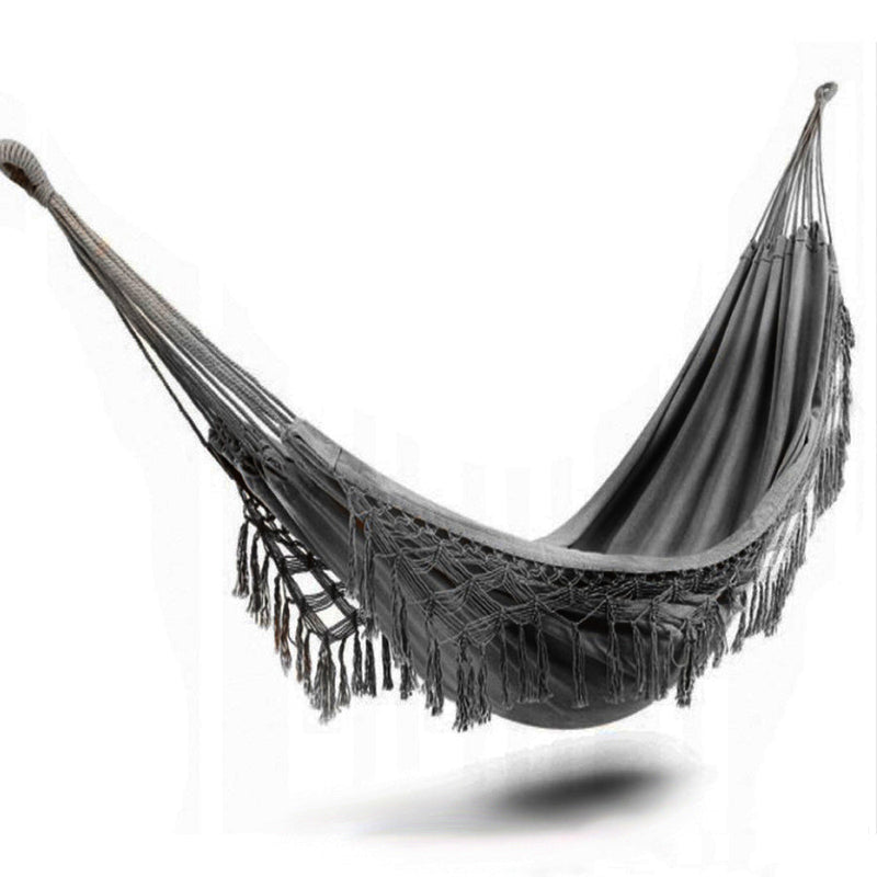 Boho Cotton Macrame Hammock-Dark Grey