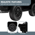 Black Kahuna Ford Ranger electric ride-on car for kids with realistic design and sturdy build, suitable for young children.