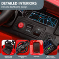 Red Kahuna Ford Ranger electric ride-on car for kids, featuring realistic design and sturdy build, ideal for young children.