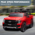 Red Kahuna Ford Ranger electric kids ride-on car, featuring realistic design and branding, designed for children's outdoor play.
