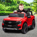 Red Kahuna Ford Ranger electric ride-on car for kids, featuring realistic design and durable construction for young drivers.