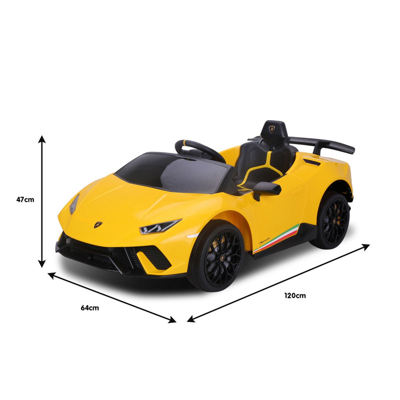 Kahuna Lamborghini Performante Kids Electric Ride On Car Remote Control - Yellow