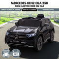 Kahuna Mercedes-Benz EQA 250 kids' 12V electric ride-on car with parental remote control, black with Mercedes logo and realistic design