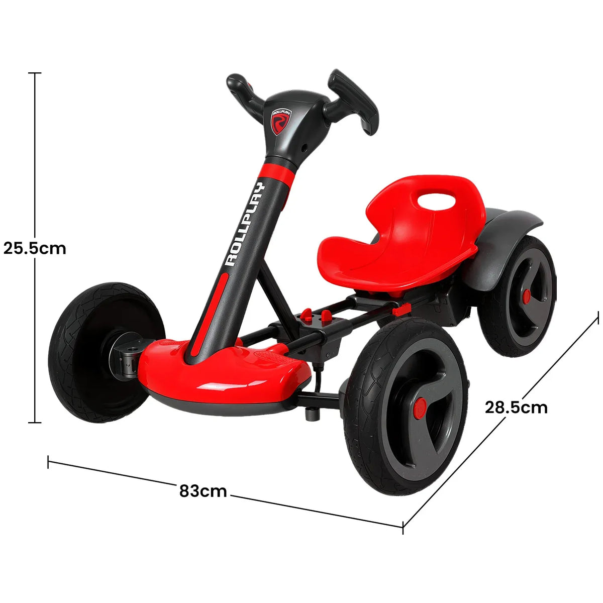 Kahuna Rollplay Flex Kart 6V electric ride-on go-kart for kids, foldable design with racing style and safety features.