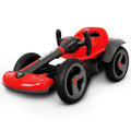 Kids riding Kahuna Rollplay Flex Kart 6V electric foldable go-kart, designed for kids' racing and outdoor fun.
