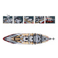 Sluban B1102 WWII Bismarck Battleship model kit with navy vessel military blocks for kids, detailed construction toy for children.