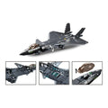 Sluban B1187 Chinese J20 Mighty Dragon stealth fighter jet model kit for kids, featuring detailed building block toy.