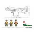 Sluban B1366 WWII C47 Skytrain cargo aircraft model kit with building blocks, suitable for kids' activity and toy play.