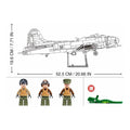 Sluban B1367 WWII B17 Flying Fortress model kit for kids, featuring detailed military airplane building blocks.