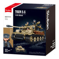 Sluban B1533 WWII Tiger I Tank model kit for kids, German military building blocks toy, detailed construction set for young builders.