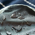 Blue waterproof picnic blanket for outdoor meals, ideal for kids, from Everything Baby, with a soft and durable surface.