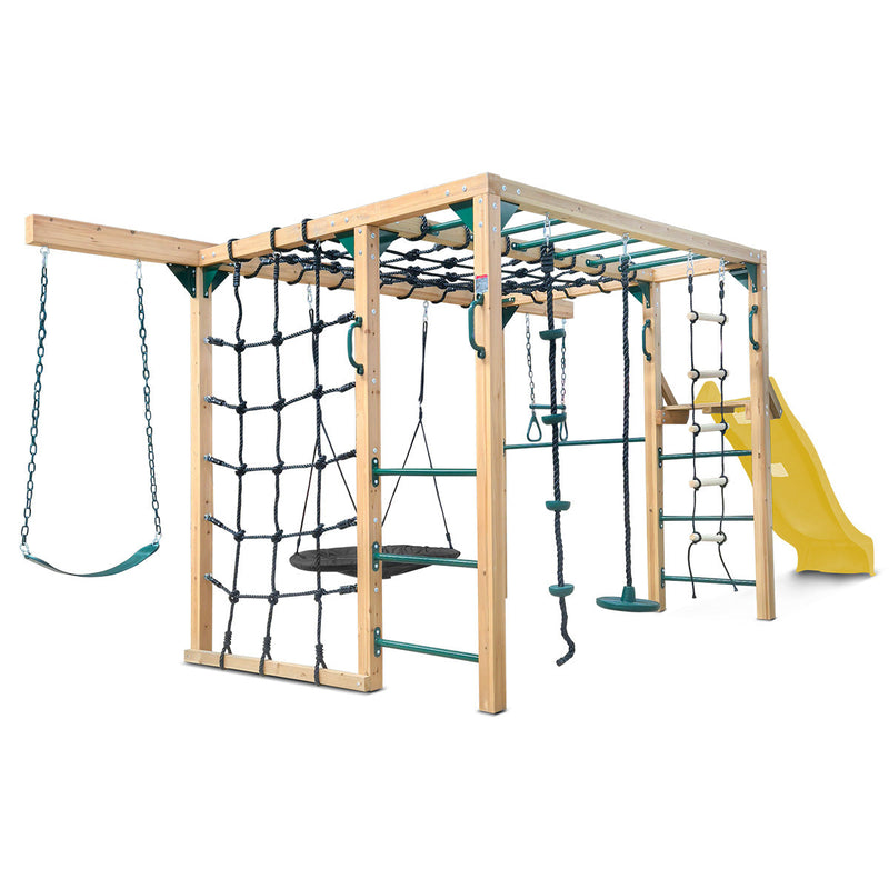 Lifespan Kids Orangutan Climbing Cube Jungle Gym Play Centre + Yellow Slide