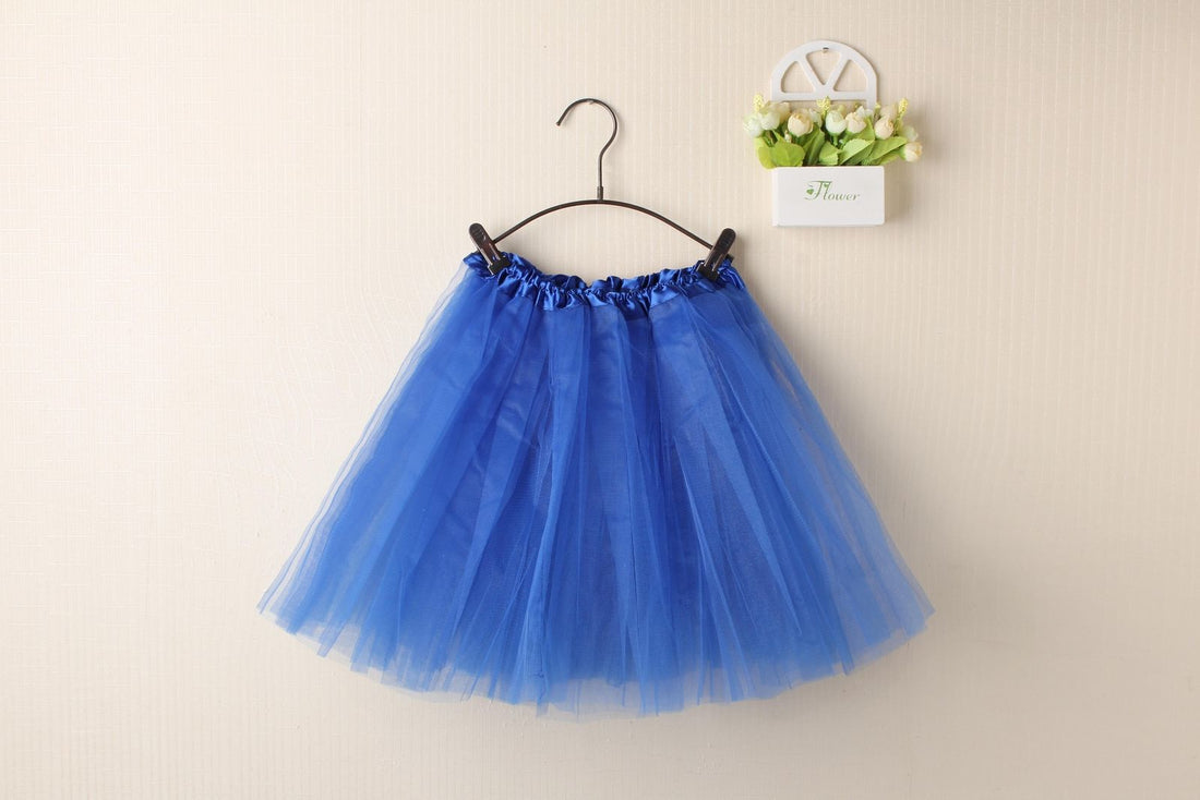 Royal blue tulle tutu skirt for girls and women, perfect for dance, parties, and dress-up occasions by Everything Baby.