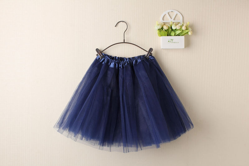 New Kids Tutu Skirt Baby Princess Dressup Party Girls Costume Ballet Dance Wear, Navy, Kids