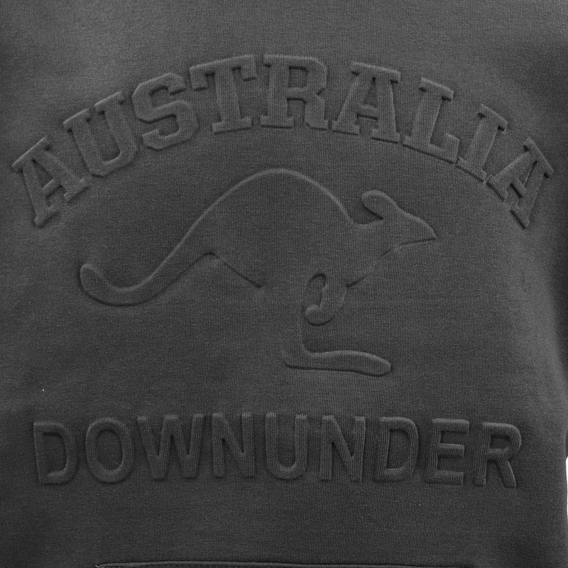 Adult Australia Day Pullover Hoodie 3D Downunder Kangaroo Souvenir Jumper Jacket, Dark Grey, M