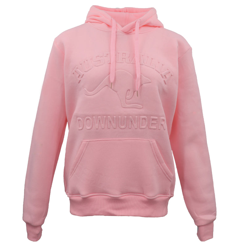 Adult Australia Day Pullover Hoodie 3D Downunder Kangaroo Souvenir Jumper Jacket, Pink, S