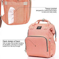 Navy luxury multifunctional baby diaper backpack by Everything Baby, with changing compartments and stroller attachment.