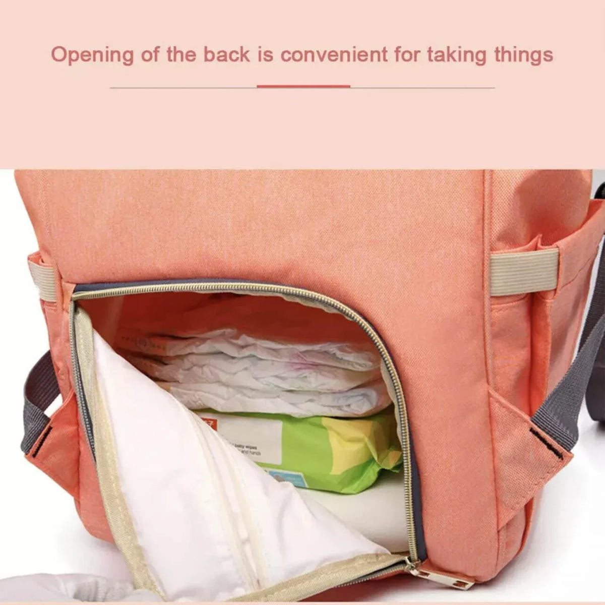 Luxury navy diaper nappy backpack by Everything Baby, multifunctional maternity changing bag with stroller attachment for moms.