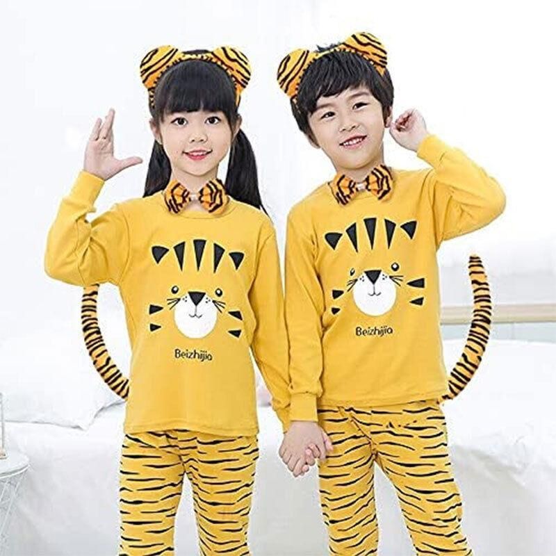 Baby animal costume set includes bear dress, tail, bowtie, and ears for pretend play and cosplay by Everything Baby.