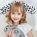 Baby dog costume set with ears, tail, and bowtie for pretend play, featuring soft fabric and playful design for kids.