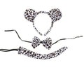 Leopard animal costume dress-up set for kids including tail, bowtie, and ears for pretend play and costume parties.